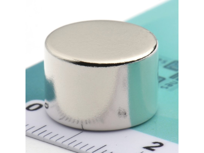 Magnes neodymowy — średnica ⌀15 mm, grubość 10 mm — materiał N35