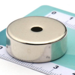 Magnes — średnica ⌀27 mm, otwór ⌀5 mm, grubość 10 mm — neodymowy (N38) - 004