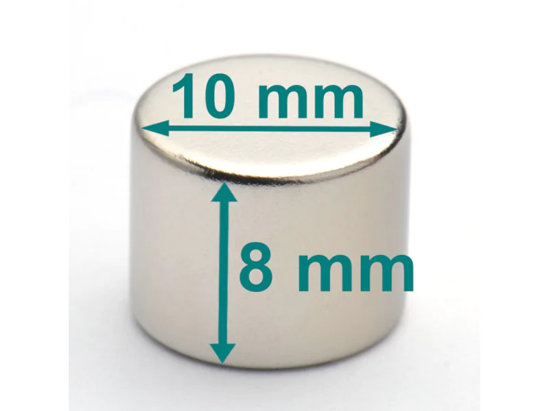 magnes neodymowy 10x8 okrągły magnes neodymowy 10x8 okrągły