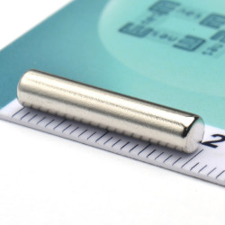 Magnes walcowy — średnica ⌀4 mm, wysokość 20 mm — neodymowy (N38) - 003