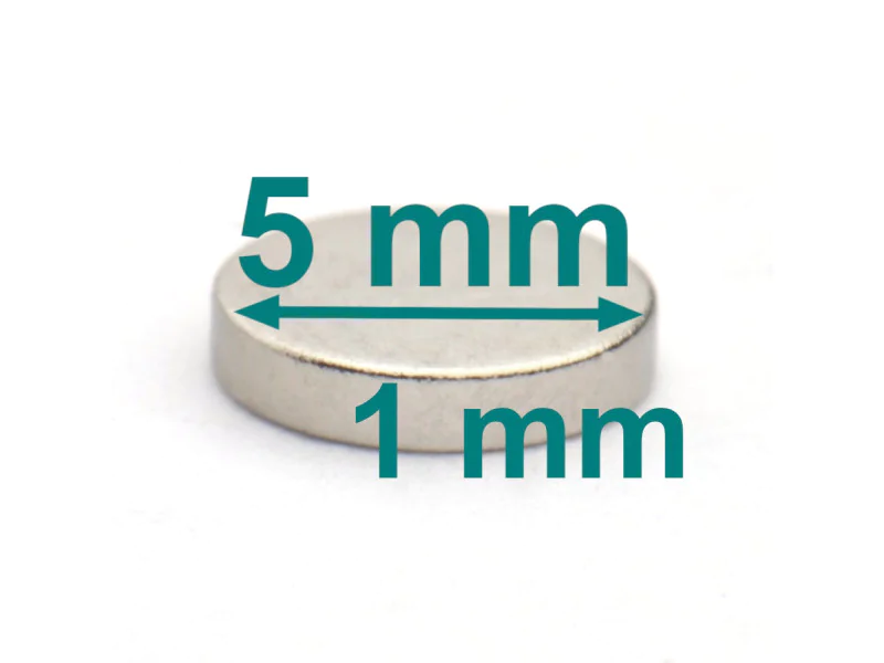 magnes neodymowy 5x1 mały