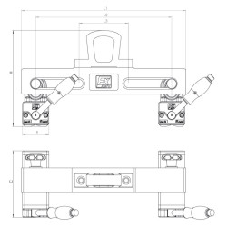 Magnetyczny uchwyt trawersowy FX-KT 240-420 - 003