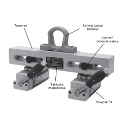 Magnetyczny uchwyt trawersowy FX-KT 480-800 - 002