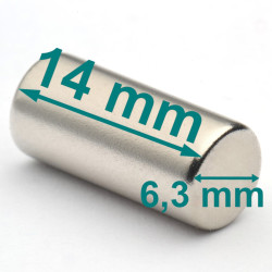 magnes neodymowy 6,3x14