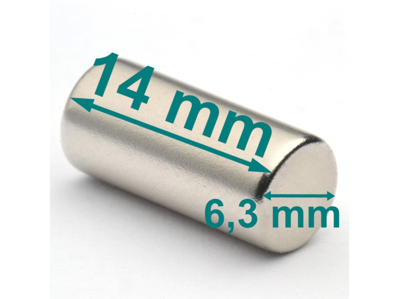 magnes neodymowy 6,3x14