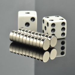 Magnes neodymowy — średnica ⌀8 mm, grubość 3 mm — materiał N38