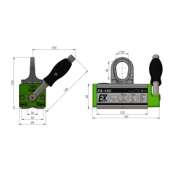 Chwytak (podnośnik) magnetyczny FX-150 - 005