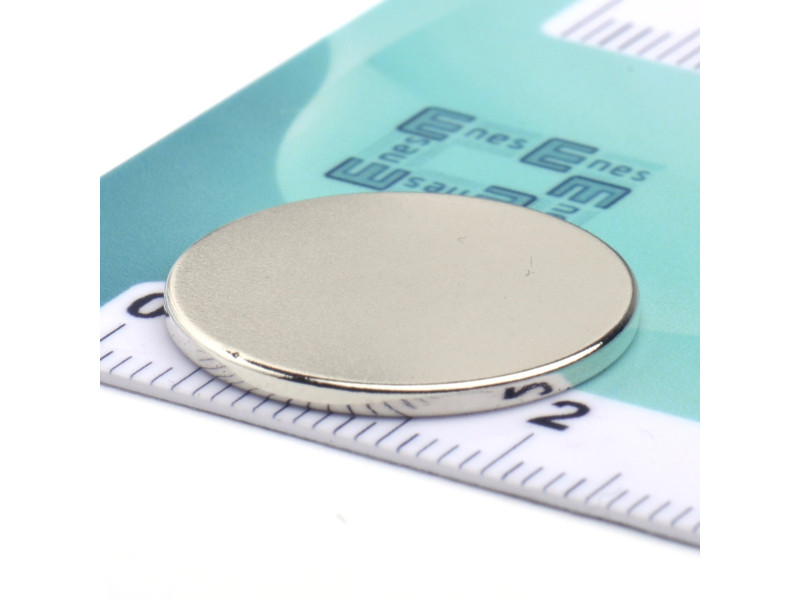 Magnes neodymowy — średnica ⌀20 mm, grubość 1,5 mm —  (N38)