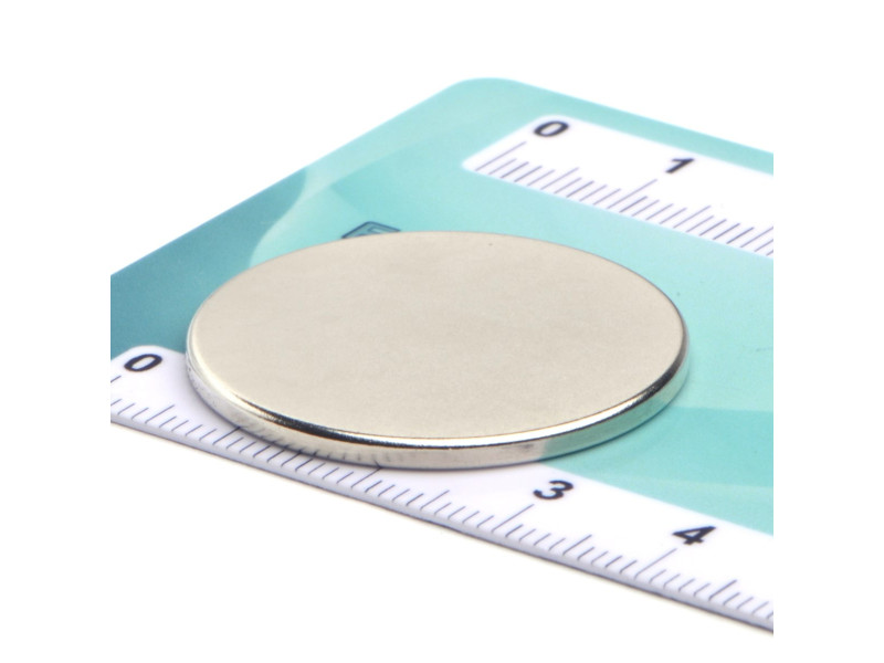 Magnes neodymowy — średnica ⌀30 mm, grubość 2 mm —  (N38)