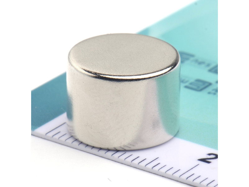 Magnes neodymowy— średnica ⌀14 mm, grubość 10 mm — materiał N38H