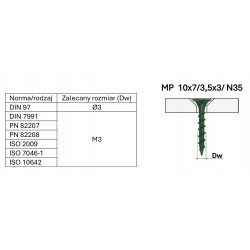 Magnes okrągły pod wkręt — ⌀10 mm, ⌀7/⌀3,5 mm, wys. 3 mm — neodymowy (N35)