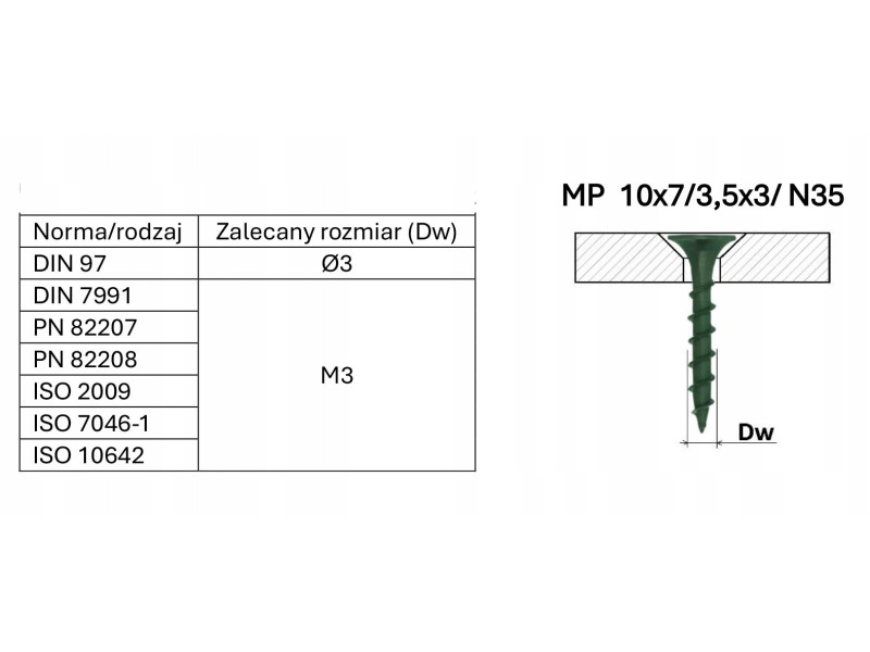 Magnes okrągły pod wkręt — ⌀10 mm, ⌀7/⌀3,5 mm, wys. 3 mm — neodymowy (N35)