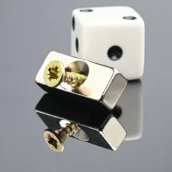 Magnes płytkowy, pod wkręt — wymiary 20x8x5 mm — neodymowy (N38) - 004