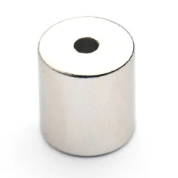 Magnes — średnica ⌀7,8 mm, otwór ⌀2 mm, wysokość 8,5 mm — neodymowy (N48) - 008