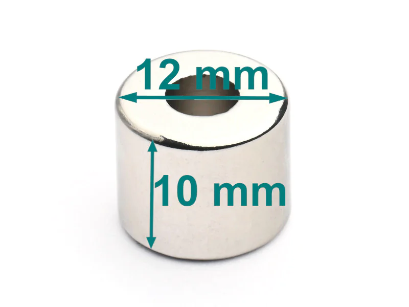 Pierścień neodymowy 12x5x10 Pierścień neodymowy 12x5x10