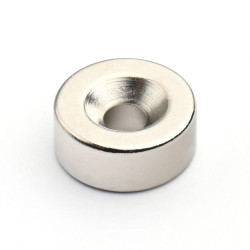 Magnes okrągły, pod wkręt — ⌀12 mm, ⌀7,2/⌀3,6 mm, wys. 5 mm — neodymowy (N38)
