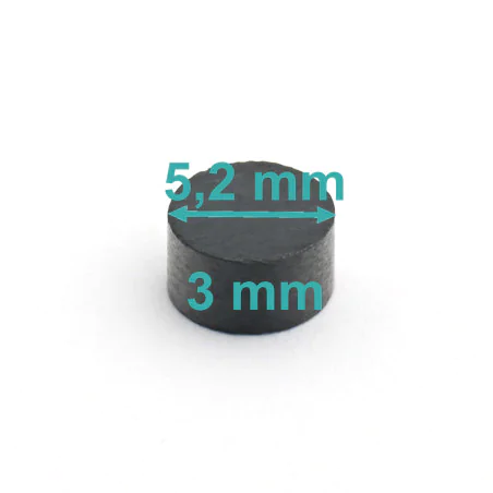Magnes — średnica ⌀5,2 mm, grubość 3 mm — ferrytowy (F30)