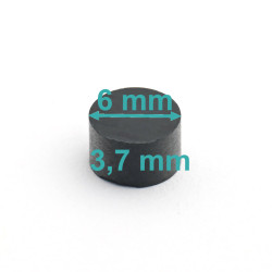 Magnes mały okrągły — ⌀6 mm, wys. 3,7 mm — ferrytowy (F30)