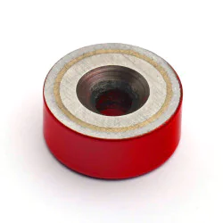 Magnes w obudowie — średnica ⌀19,1 mm, z otworem pod stożkowy łeb śruby — alnico - 006