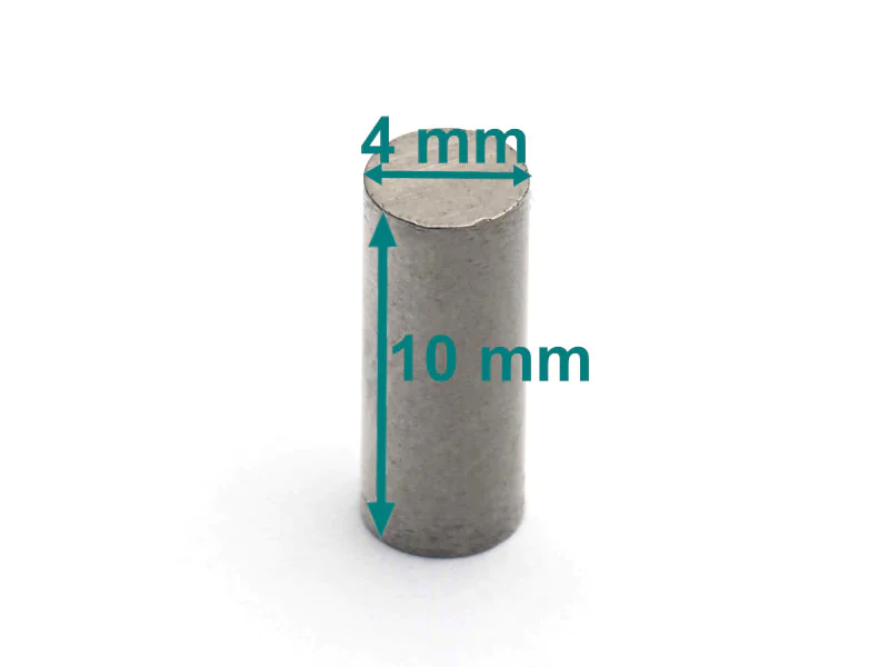 Magnes — średnica ⌀4 mm, wysokość 10 mm — alnico LNG37
