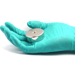Magnes neodymowy z gwintem M8, obudowany, średnica 45 mm, wys. 15 mm - 007