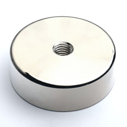 Magnes neodymowy z gwintem M8, obudowany, średnica 45 mm, wys. 15 mm - 0010