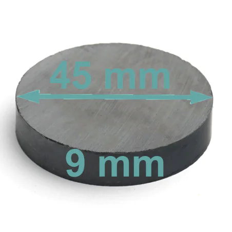Magnes — średnica ⌀45 mm, wysokość 9 mm — ferrytowy (F30)