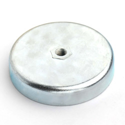 Magnes w obudowie — średnica ⌀40 mm, wys. 8 mm, gwint wewnętrzny M4 — ferrytowy - 005