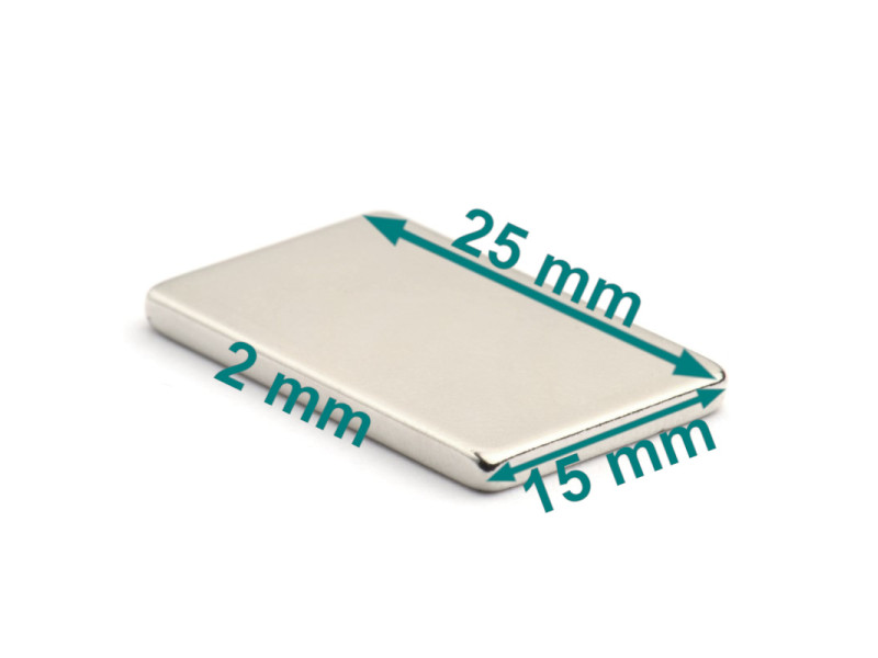 magnes neodymowy 25x15x2 magnes neodymowy 25x15x2