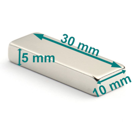 Magnes neodymowy 30x10x5 płytkowy N42