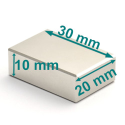 magnes neodymowy 30x20x10