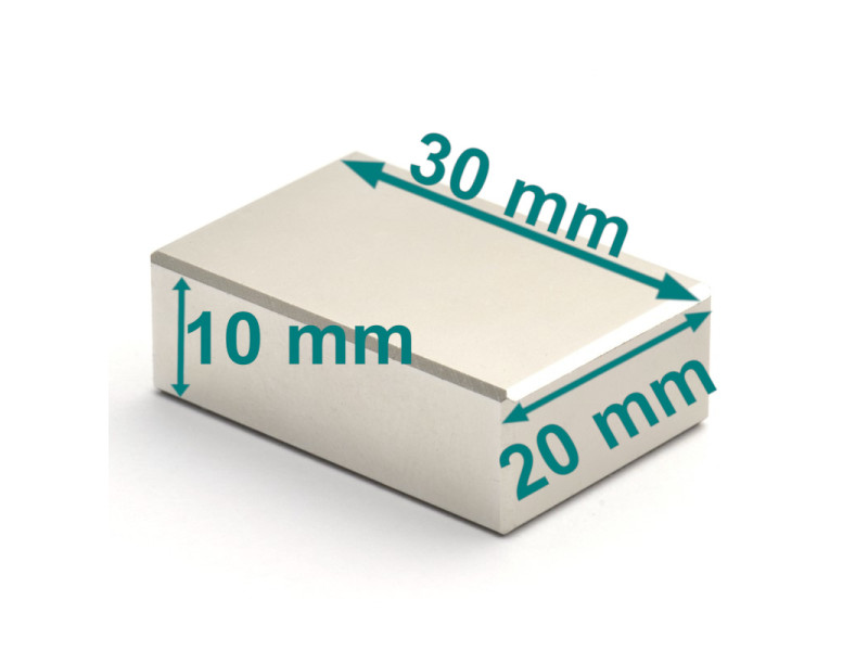 magnes neodymowy 30x20x10