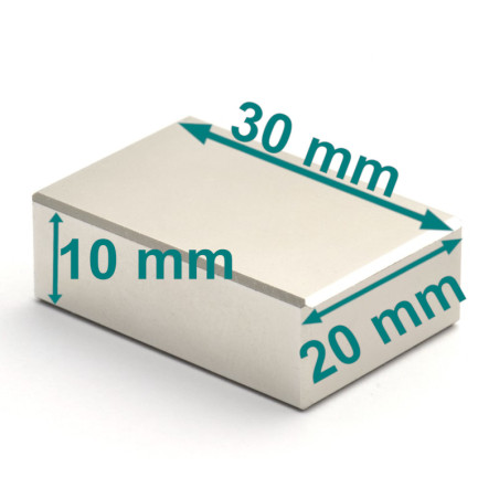 Magnes neodymowy 30x20x10 płytkowy N38