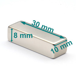 magnes neodymowy 30x10x8