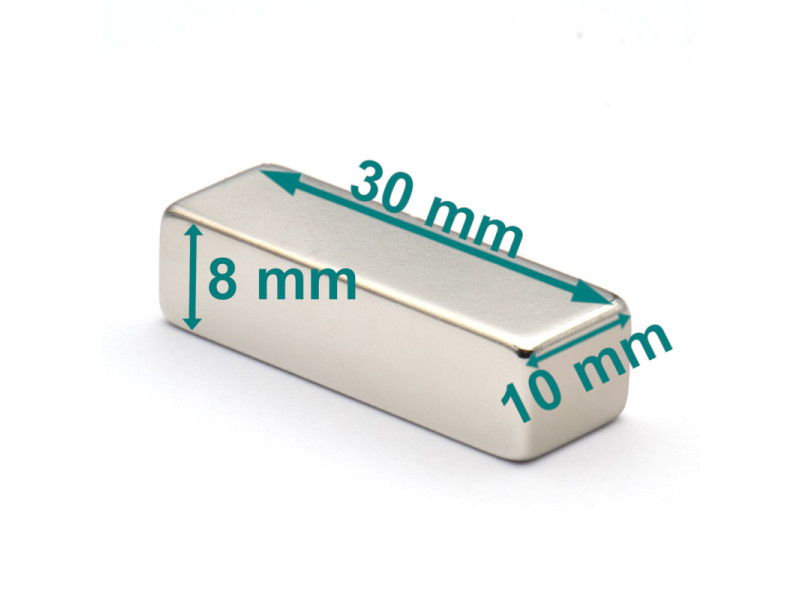 magnes neodymowy 30x10x8
