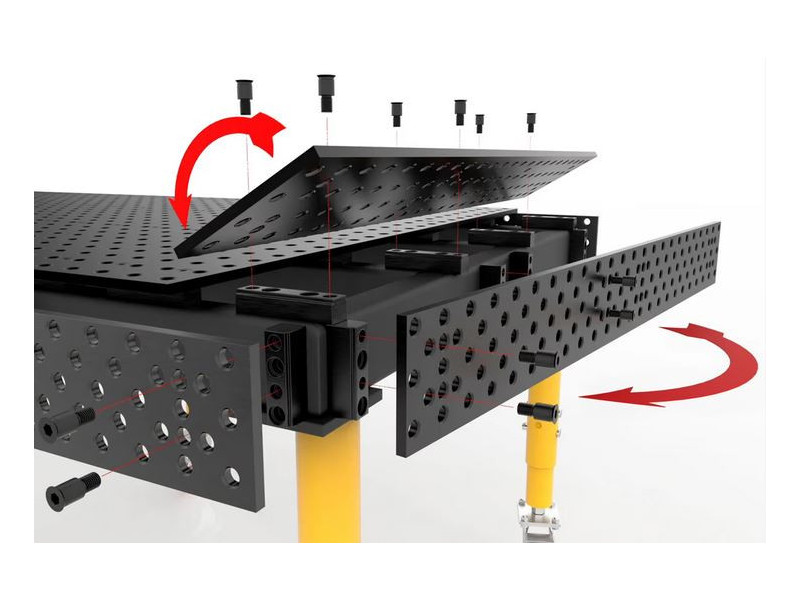 Stół spawalniczy Alpha 16, 1200 x 1200 mm Stronghandtools