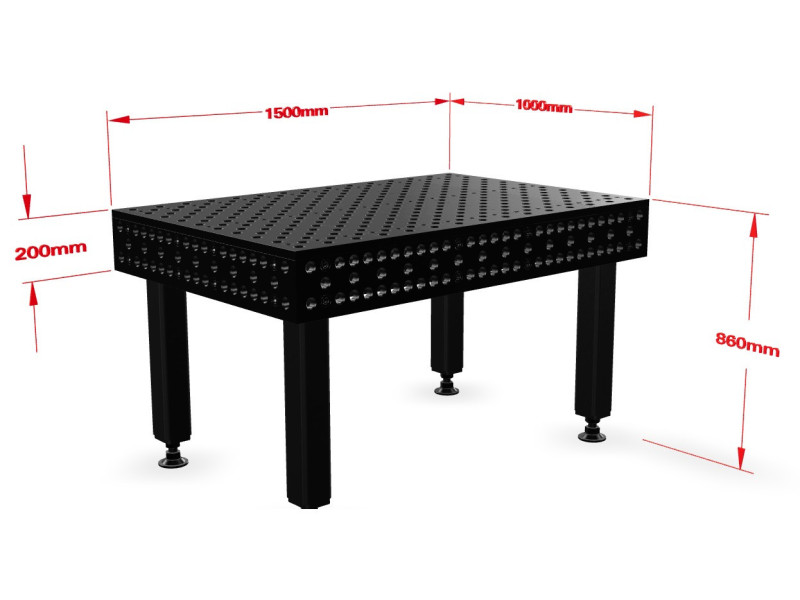 Stół spawalniczy Alpha 28, 1500 x 1000 mm Stronghandtools