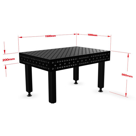 Stół spawalniczy Alpha 28, 1500 x 1000 mm Stronghandtools