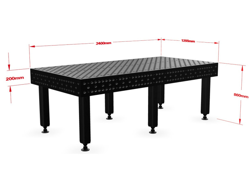 Stół spawalniczy Alpha 28, 2400 x 1200 mm Stronghandtools