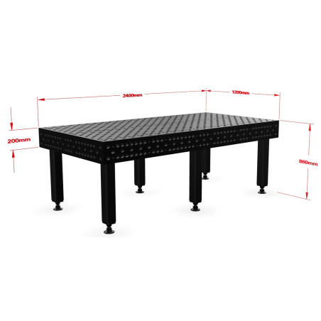Stół spawalniczy Alpha 28, 2400 x 1200 mm Stronghandtools