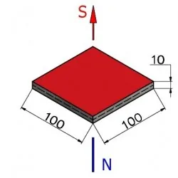 MPL 100 X 100 X 10 / N42 - magnes neodymowy - 003