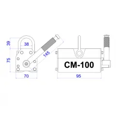 Chwytak (podnośnik) magnetyczny CM100 - 002