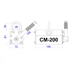 Chwytak (podnośnik) magnetyczny CM200 - 002
