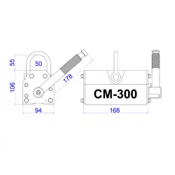 Chwytak (podnośnik) magnetyczny CM300 - 002