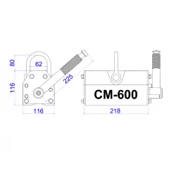 Chwytak (podnośnik) magnetyczny CM600 - 002